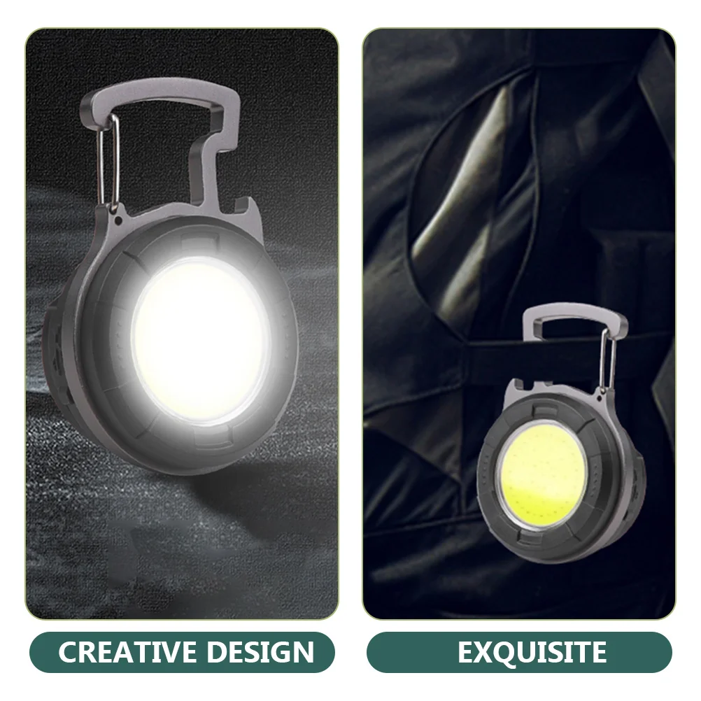 Aluminum ABS Mini Flashlight Keychain 500L High Brightness USB Rechargeable Pocket Light Daily Use Small Flashlights Outdoor