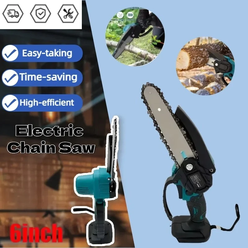 6-inch kettingzaag elektrische zaag draagbare draagbare houten kettingzaag draadloze kettingzaag voor houtbewerking elektrisch gereedschap voor Makita-batterij