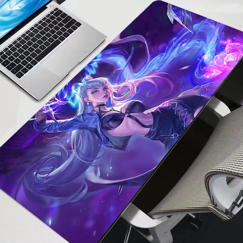 Mouse pad League Of Legends Evelynn large keyboard Mousedesk pad non-slip rubber Mousepad laptop mouse carpet Game table mat