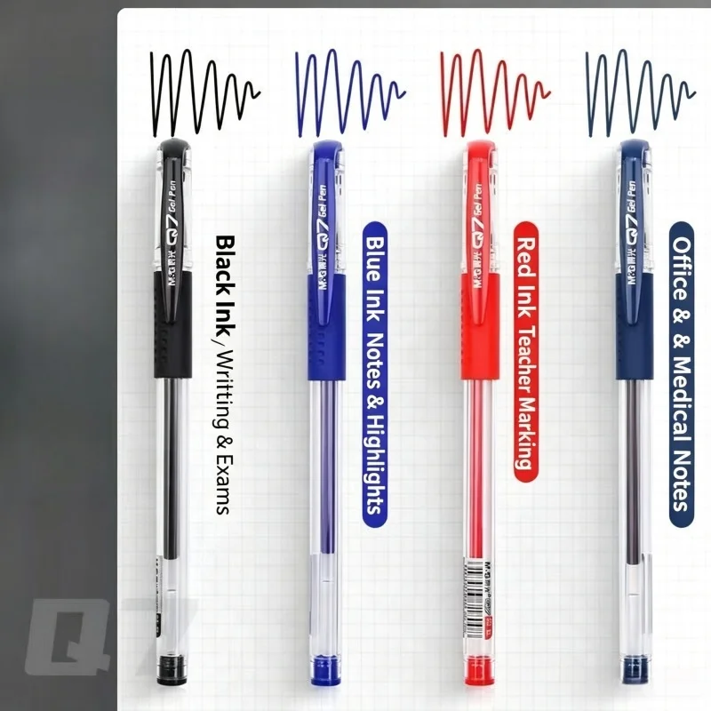 M&G Gel Pen Sets School Supplies Writing Smoothly Black Blue Red Ink Color Gel Pen Writing Tools School Office Stationerys