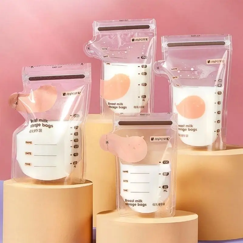 Q22d 30 stks Breastmilk opbergtassen Transparant babyvoeding Bewaarde tas Veilig lekbestendig