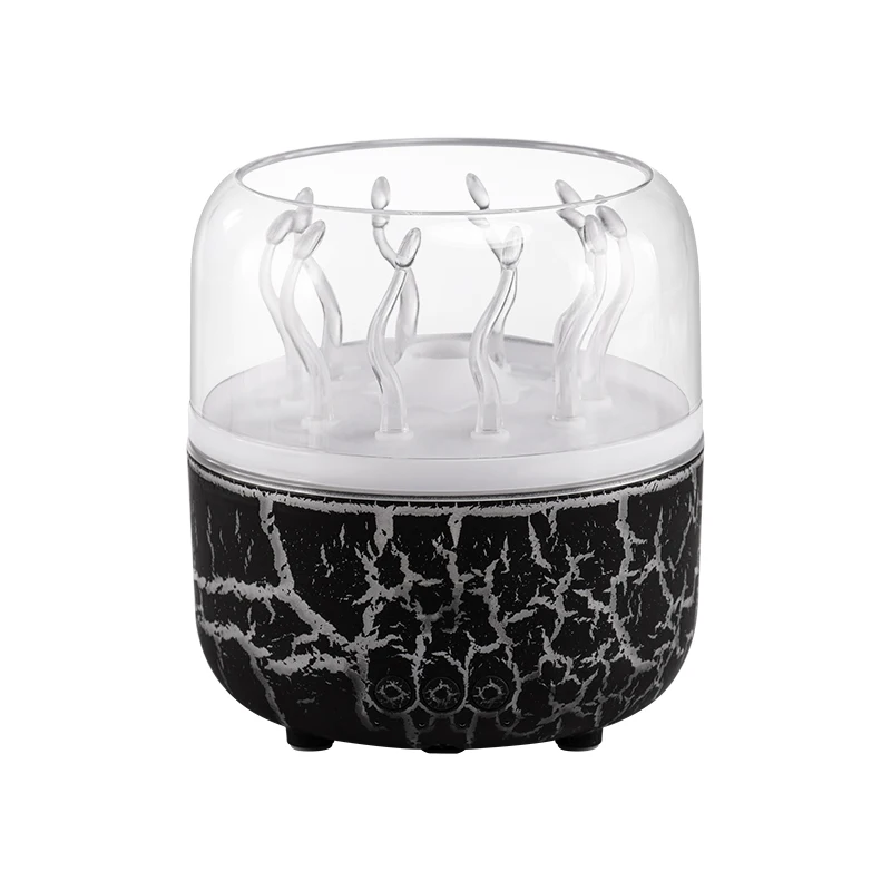 

USB-вращающийся увлажнитель воздуха из морских водорослей, ароматерапевтический диффузор с трещинами и 7-цветным освещением настроения