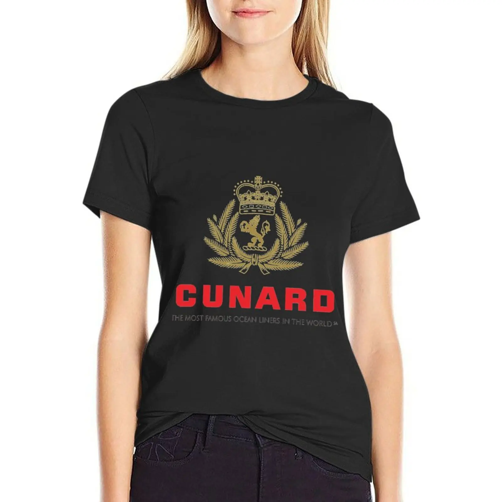 Luxury Cruises-Cunard \t T-Shirt sweat summer clothes animal prinfor summer tops clothes for woman