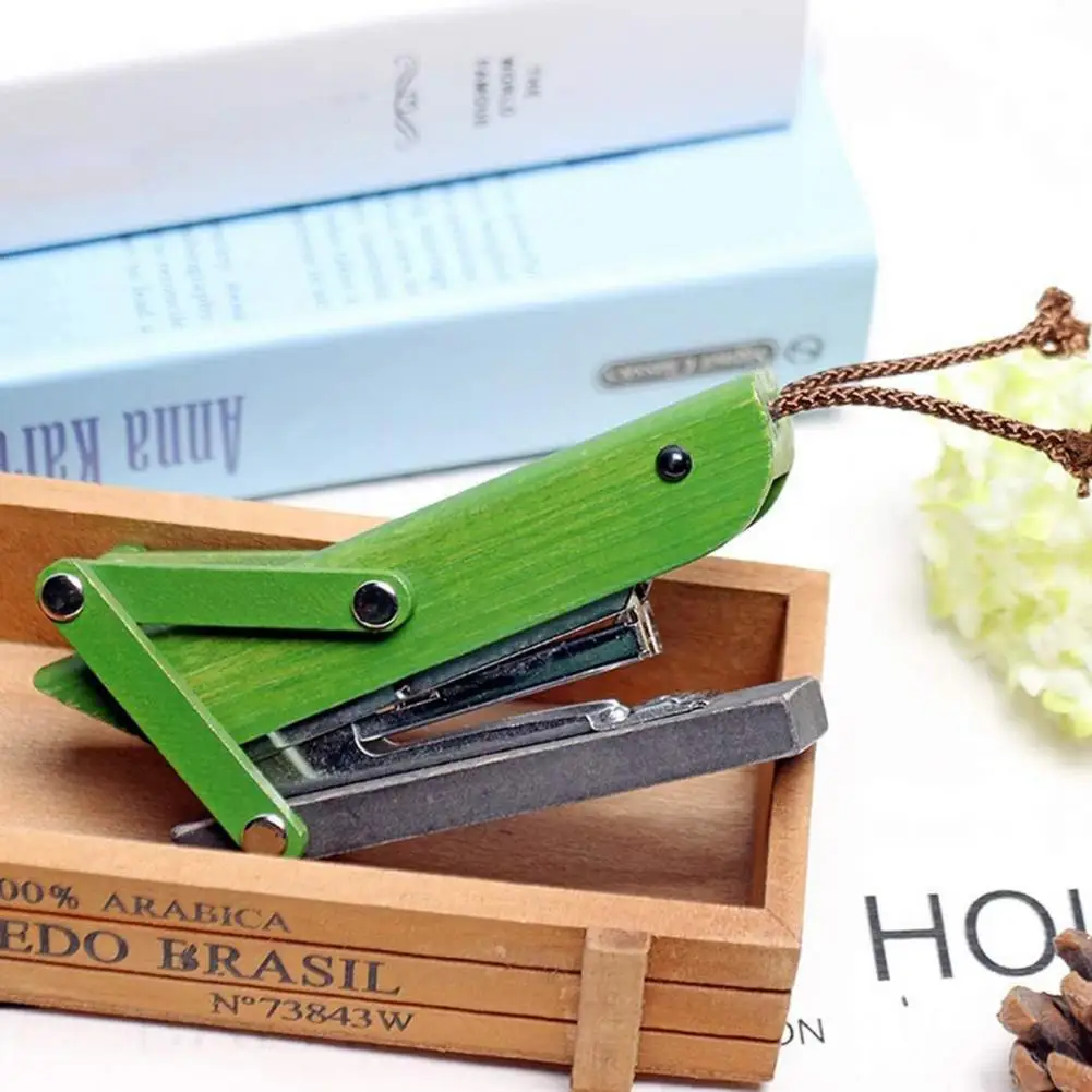 Grasshopper Stapler Ergonomic Handle Metal Stapler Durable Desktop Paper Binder Compact Portable Office Stapler