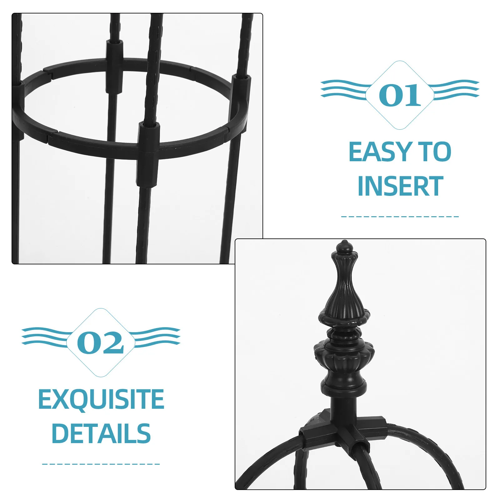 8Mm Metal Obelisk Trellis Outdoor Elegant Roman Lotus Column Climbing Plant Support Garden Climbing Frame Rose Bush Support