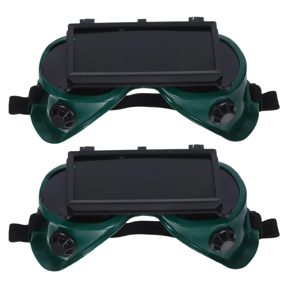 

2Pcs Welding Safety Glasses Dual Flip Design Lightweight Comfortable Anti Fog Lens Adjustable Temple Uv Protective Welding