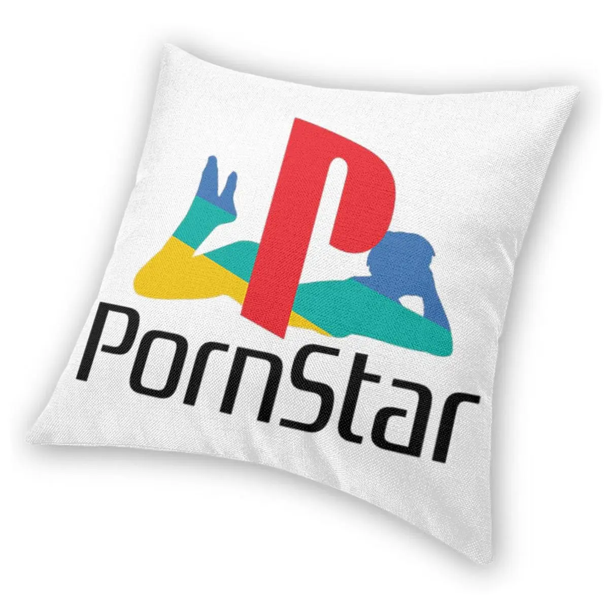 غطاء وسادة مربع أبيض من Ps Pron Star غطاء وسادة من البوليستر بسحاب ديكور مريح لغرفة النوم المنزلية