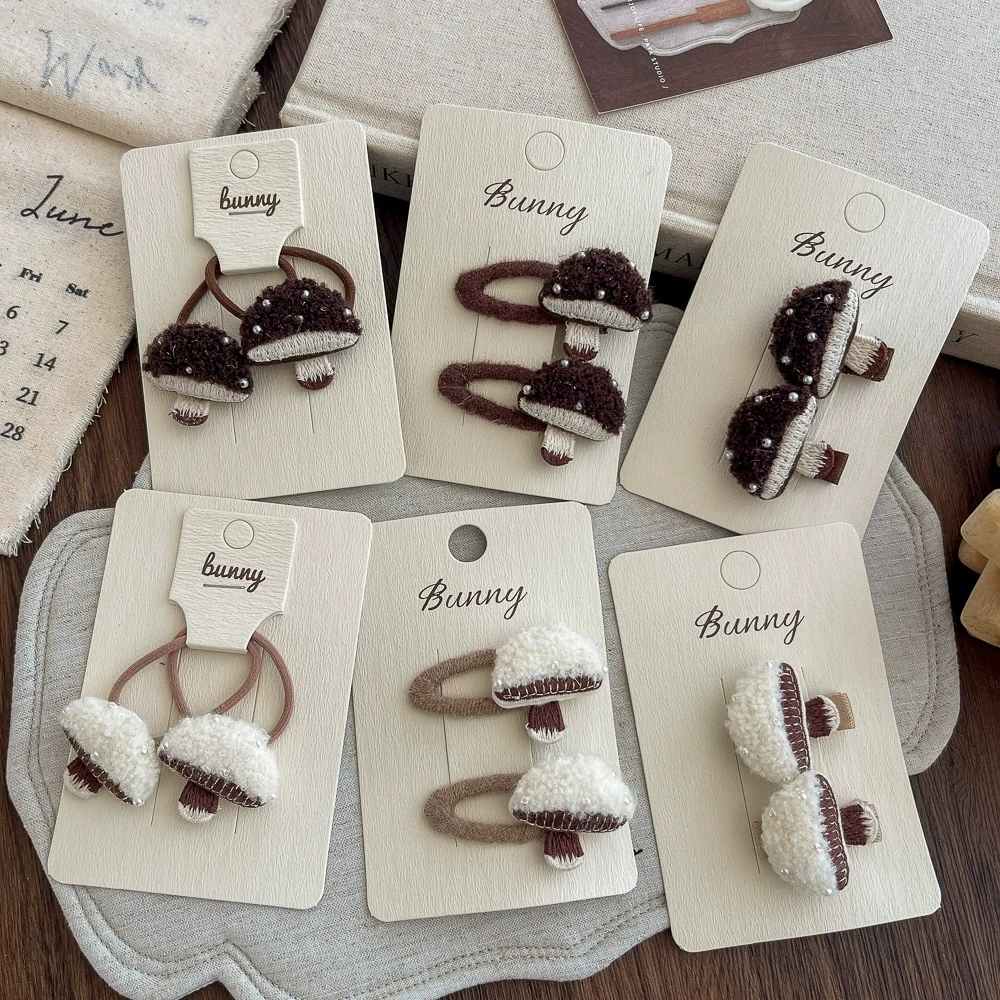 

Cartoon Mushroom Hair Clips for Girls Autumn Hairpins Baby Side Clip Cute Hair Accessories Kids Hair Tie Girl Ponytail Holder