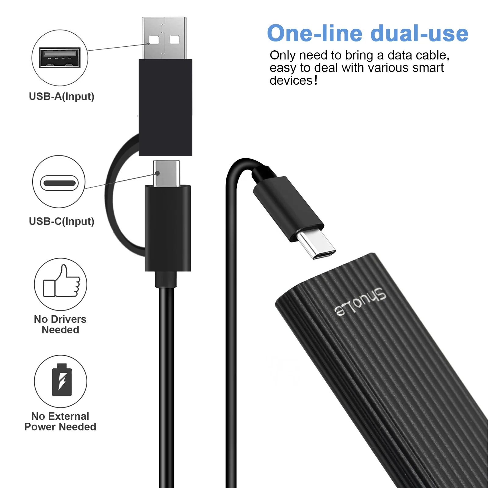 M.2 NVME PCIe SSD Case com USB Tipo C 10 Gbps Gabinete Externo Caixa de Disco Rígido para PCI-E M2 SSD - Suporte SSD