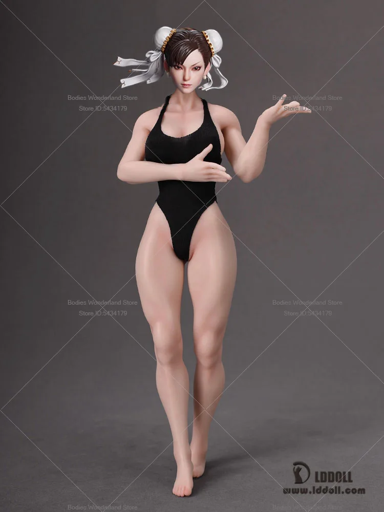 1/6 Scale ChunLi Muscle Seamless Realistic Body Mechanical Steel Arm Without Head Female Soldier Body 12'' Action Figure Doll