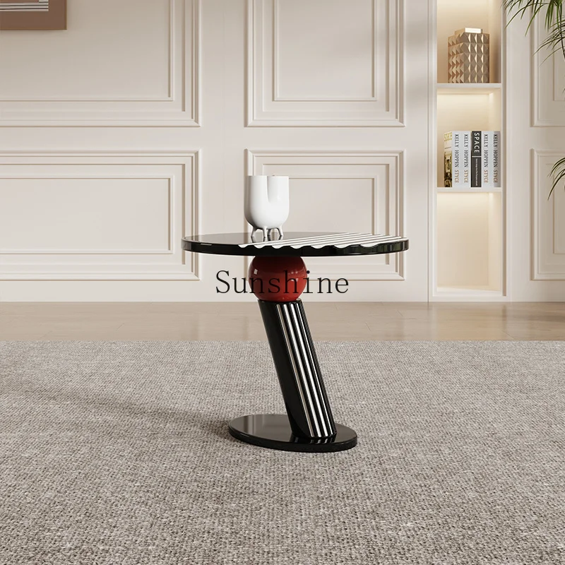 Advanced small coffee table simple modern creative small round table