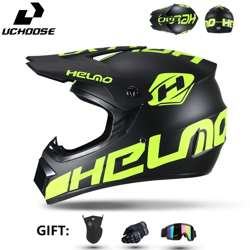 UCHOOSE Women Motocross Helmet Off Road Full Face Motorcycle Helmet Dirt Bike  Cross Helmet with Goggles Gloves Face Mask Gifts
