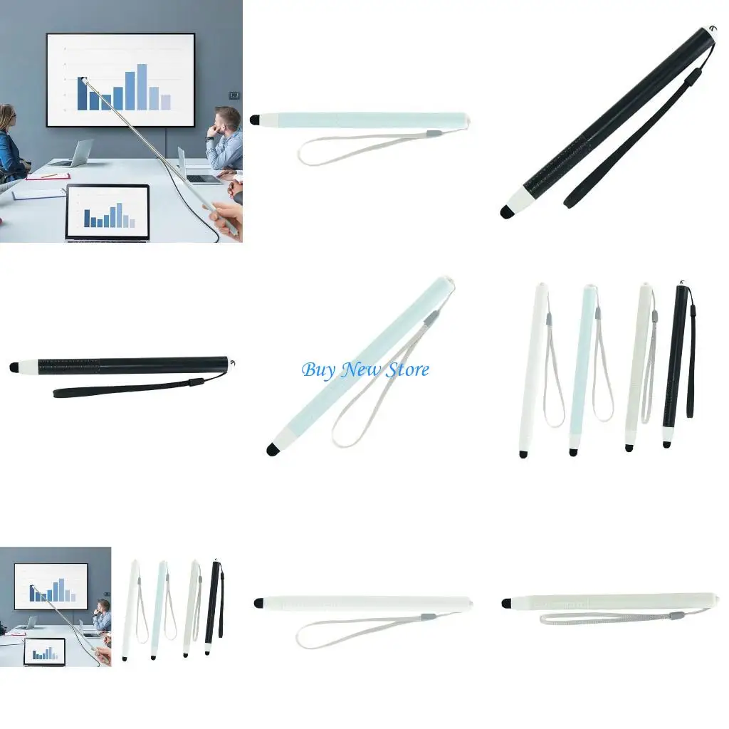 20CE مؤشر التدريس تلسكوبي عصا مؤشر السبورة قابل للسحب مع الحبل