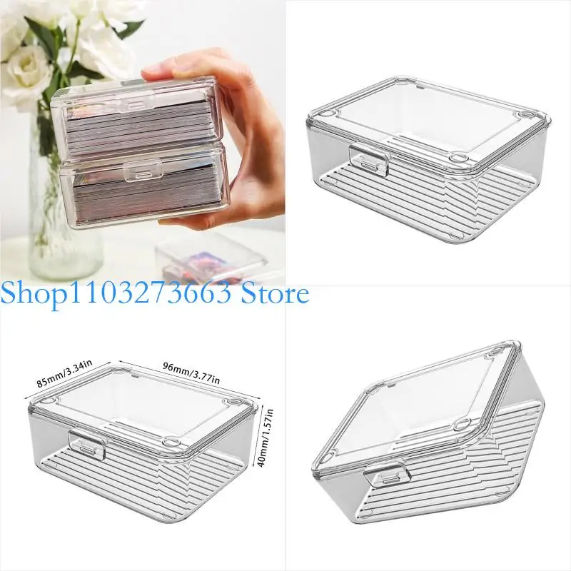 

R6FE Solid Card Holder Clear Card Case Secure Closures Holder for Easy Managements