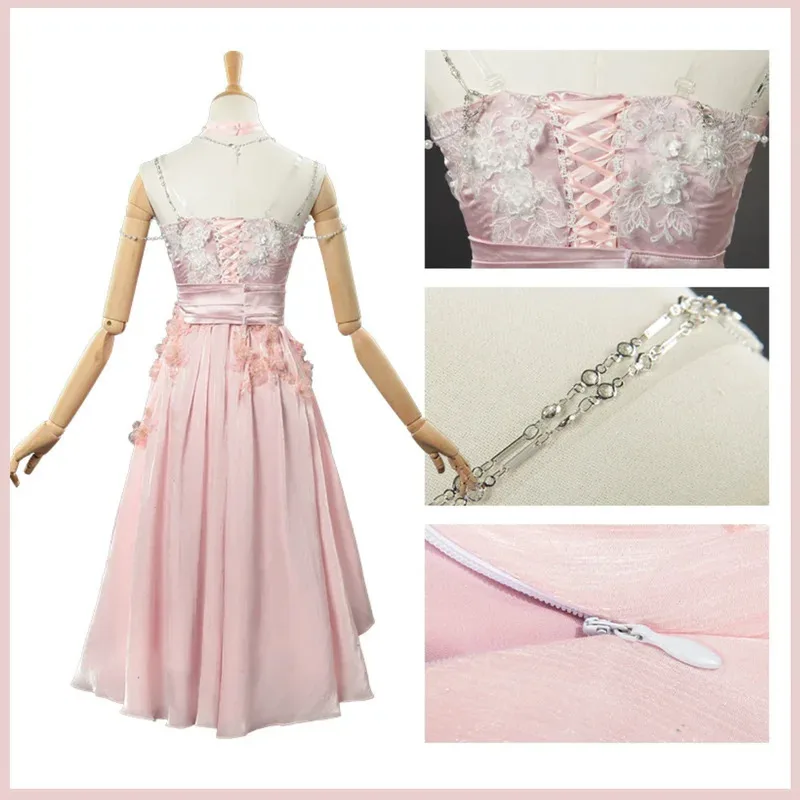 2025 aaa 게임 러브 앤 딥스페이스 플레이어 히로인 제인 자비에르 라파엘 코스프레 의상 봄꽃 핑크 드레스 가발 여성 섹시 의상