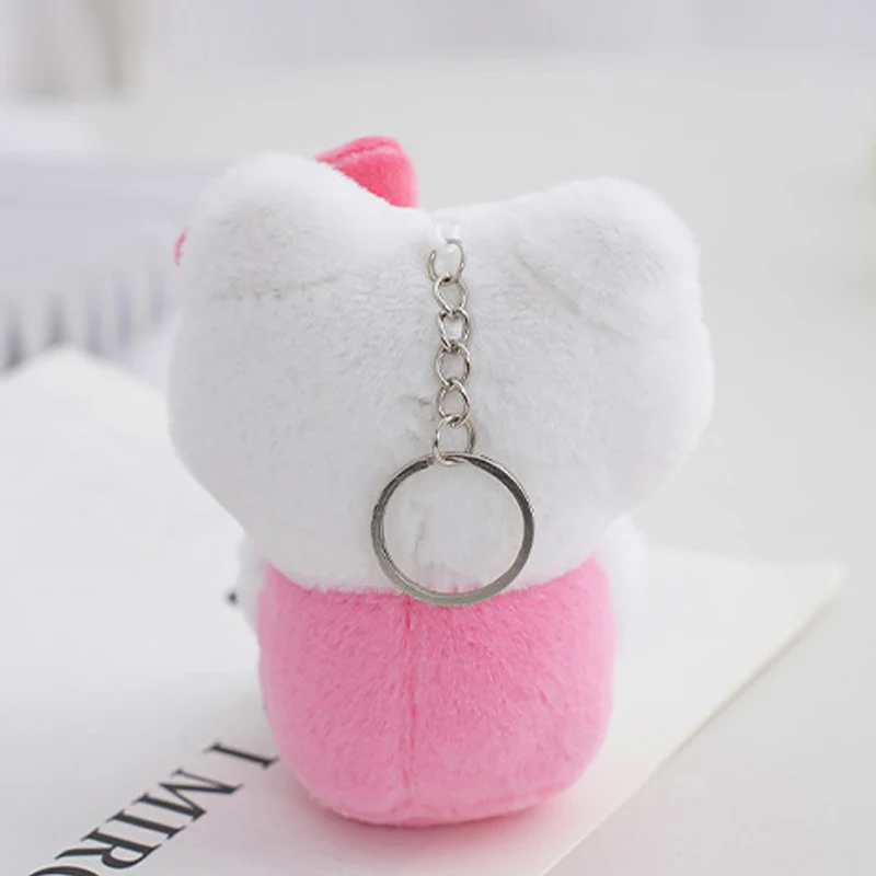 Hello Kitty Pluche Sleutelhanger Hanger Sanrio 12Cm Kawaii Gevulde Cartoon Anime Figuren Pop Meisje Verjaardagscadeaus Voor Kinderen