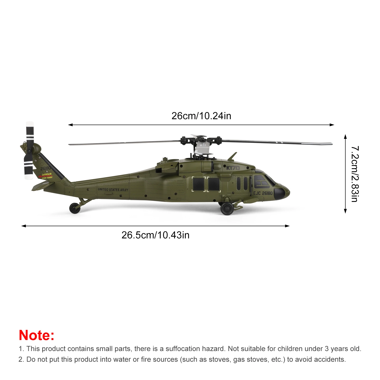 طائرة هليكوبتر تعمل بالتحكم عن بعد، طائرة صغيرة ذات 4 قنوات 2.4 جيجا مع محرك بدون فرش، تثبيت الارتفاع، الدوران، مفتاح واحد للإقلاع والهبوط