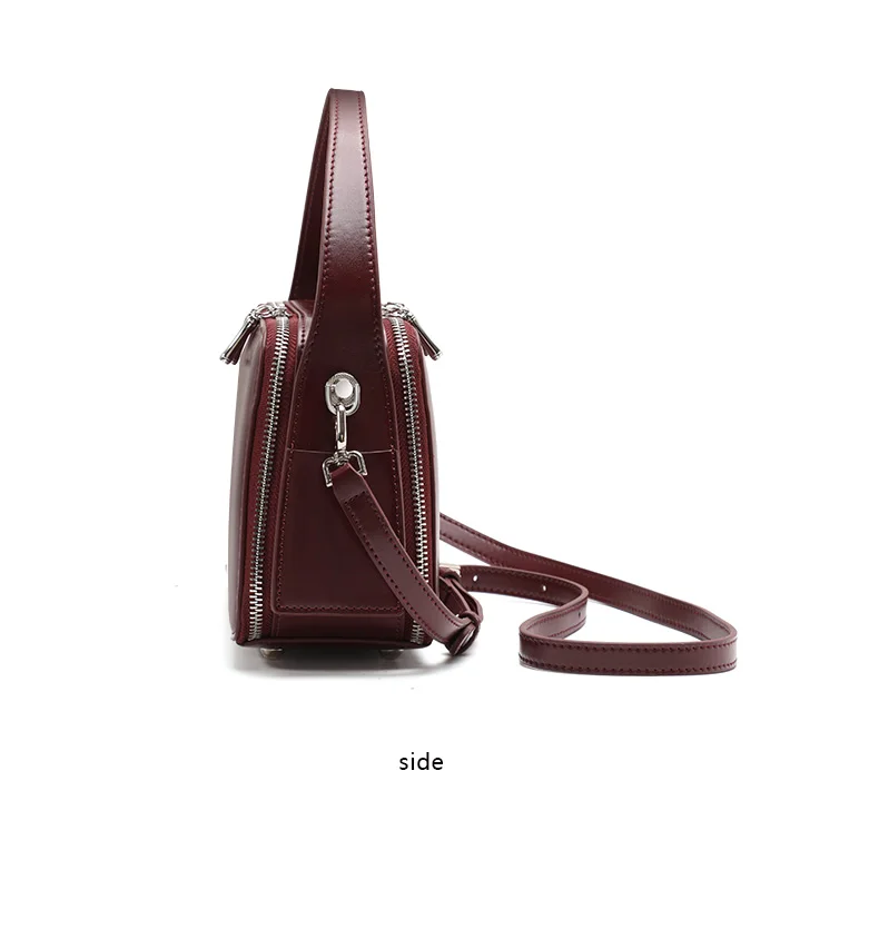 Aidani Echtleder Damenhandtasche, 2026 Neue Retro Quadratische Handtasche, Hochwertige Textur Große Kapazität Schulter- & Umhängetasche – Detail 10