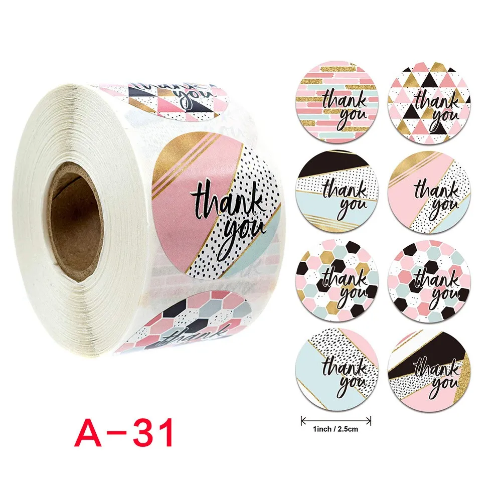 2021 New Thank You Sticker Stationery Thank You Stickers Wedding Decoration Scrapbooking Seal 1000pcs  2021 New