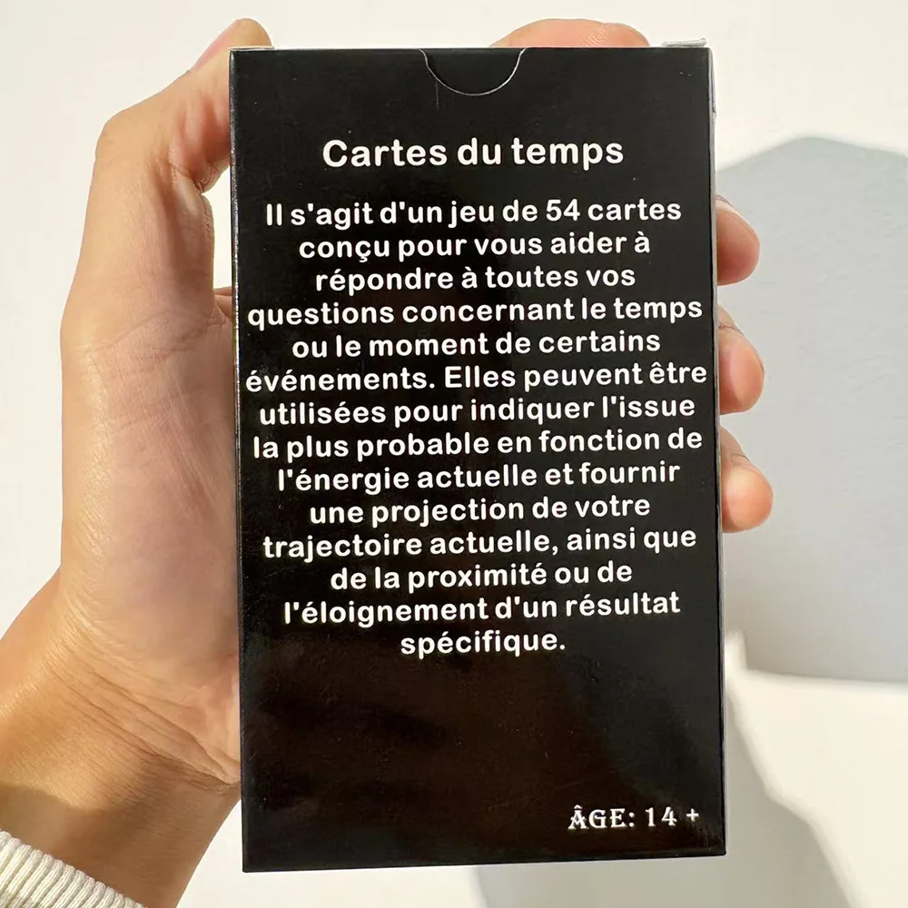 French Oracle Cards, Time Tarot Cards, Divine Timing Oracle Cards, Answers to Your Timing Related Questions, 12x7cm, 54-Cards