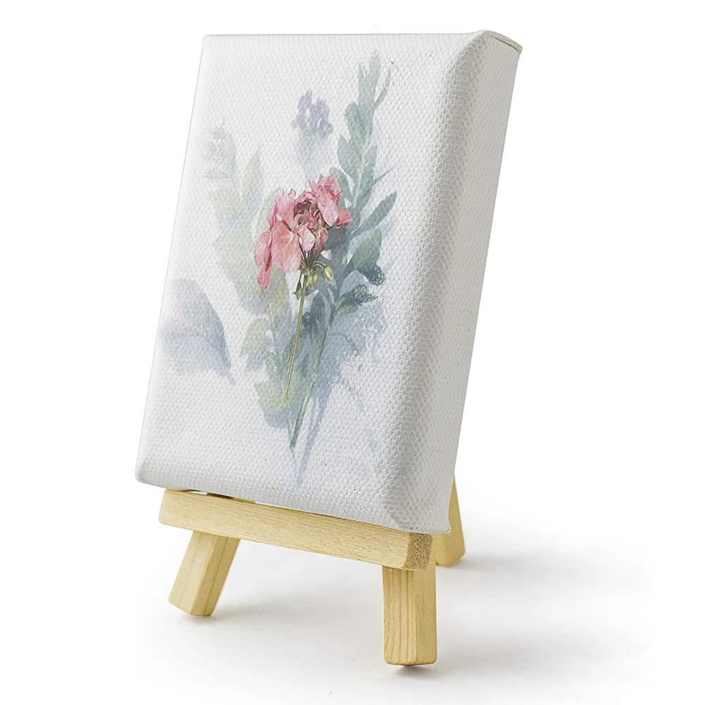 Superior-50 Pieces Of Mini 5 Inch Wooden Easel. Business Cards, Display Photos, Small Canvases, Classroom DIY Arts And Crafts