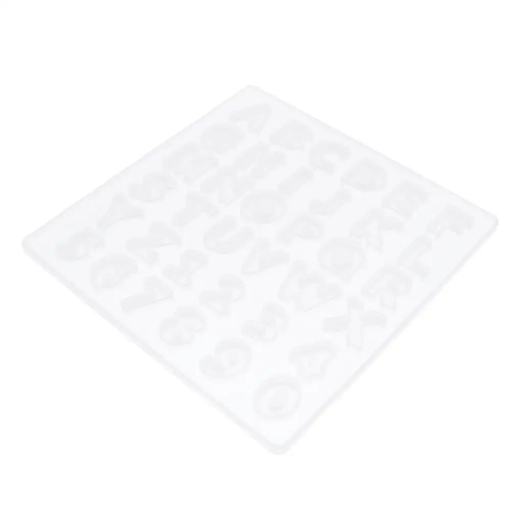 Food Grade Silicone Fondant Mold Alphabet Numbers Chocolate Candy Cake Baking Mold for Resin Crafts