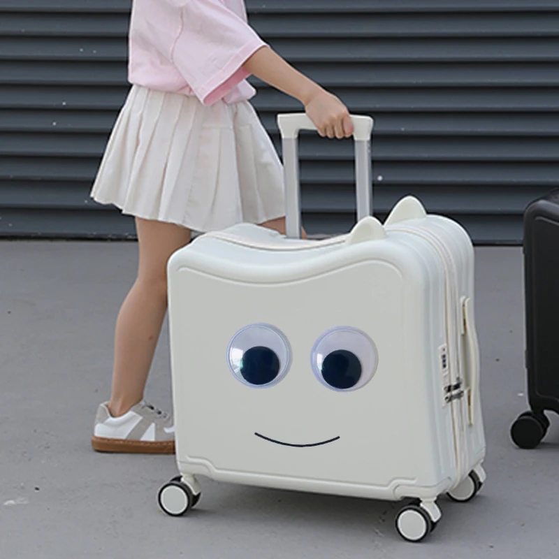 Valise à roulettes universelle pour enfants, valise à roulettes, bagage à main, boîte d'embarquement d'enregistrement pour bébés, livraison gratuite, 18 po