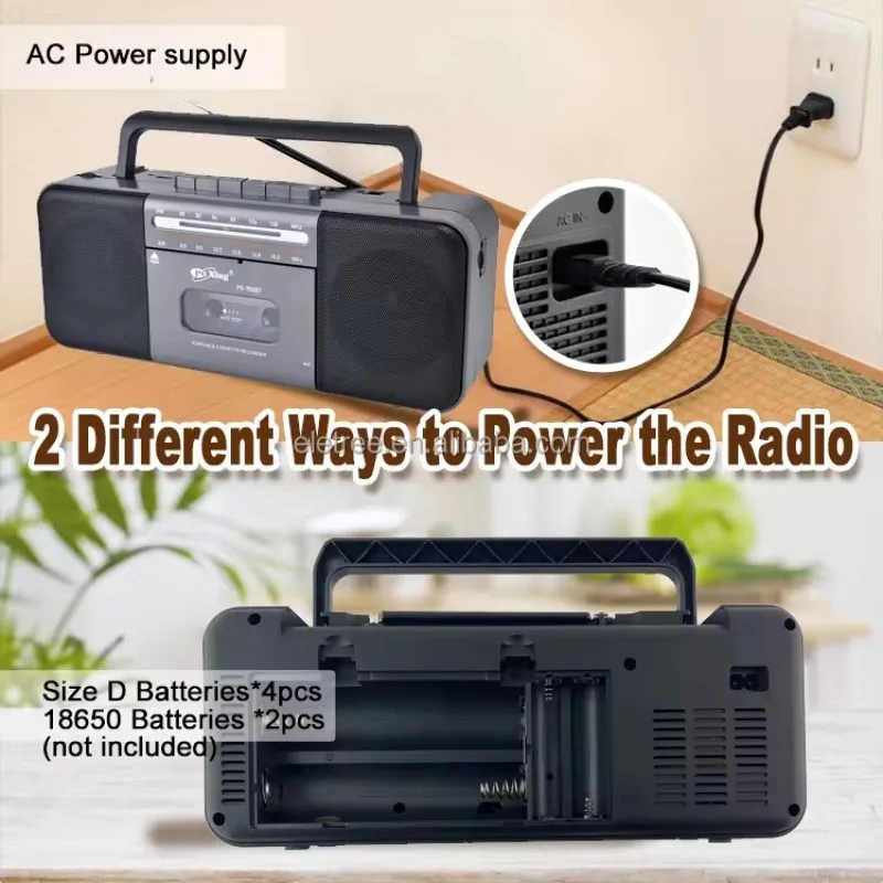 New Retro Stereo Bluetooth Speakers Portable Multiband Radio Old Cassette Tape Recorder Support Headphone USB/TF Card MP3 Player