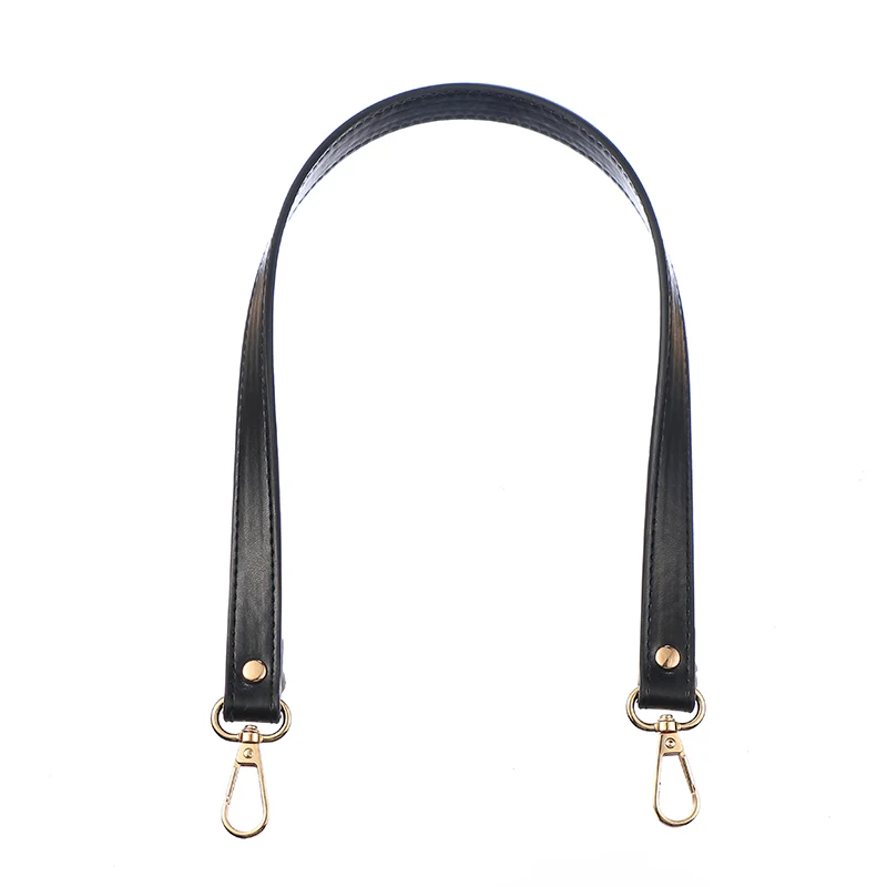 Soft Leather Bag Strap Handbags Handles For Handbag 60cm Short Bag Strap Golden Buckle Replacement Bag BeltPurse Strap Handles