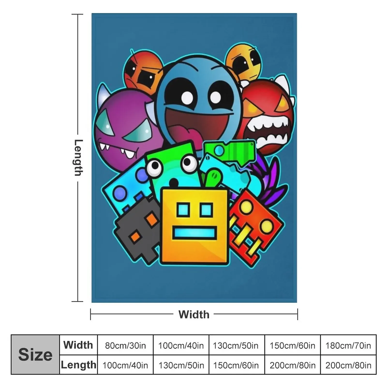 geometry dash old school gaming Throw Blanket christmas decoration Loose Thermal Summer Beddings Blankets