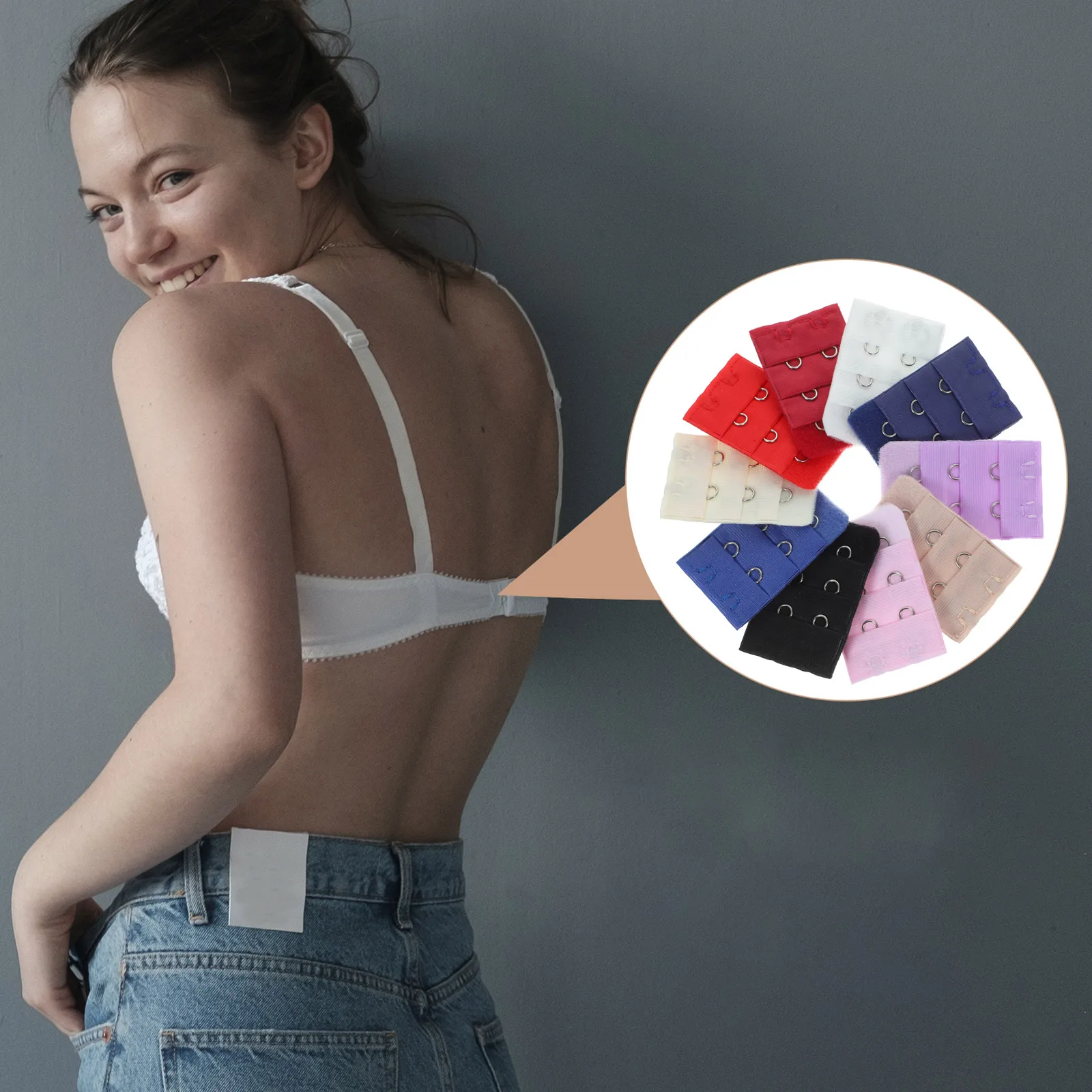 

20Pcs Bra Extenders Women 2 Hook 3 Row Brassiere Buckle Extenders Comfortable Fit for Double Triple Hooks Underwear Adjusters