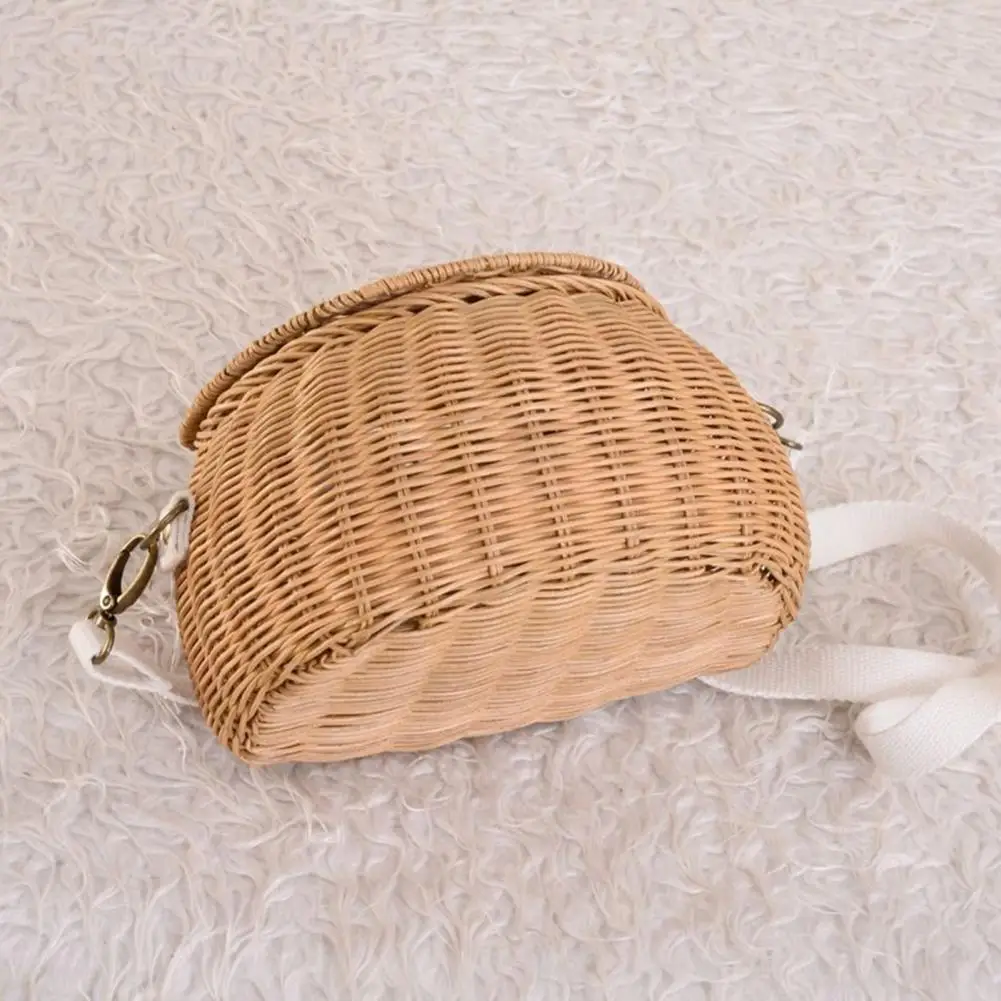 QuestionRotin Delicate Back Basket for Kids, Solid, Document Back, Natural Style, Exquis Bag