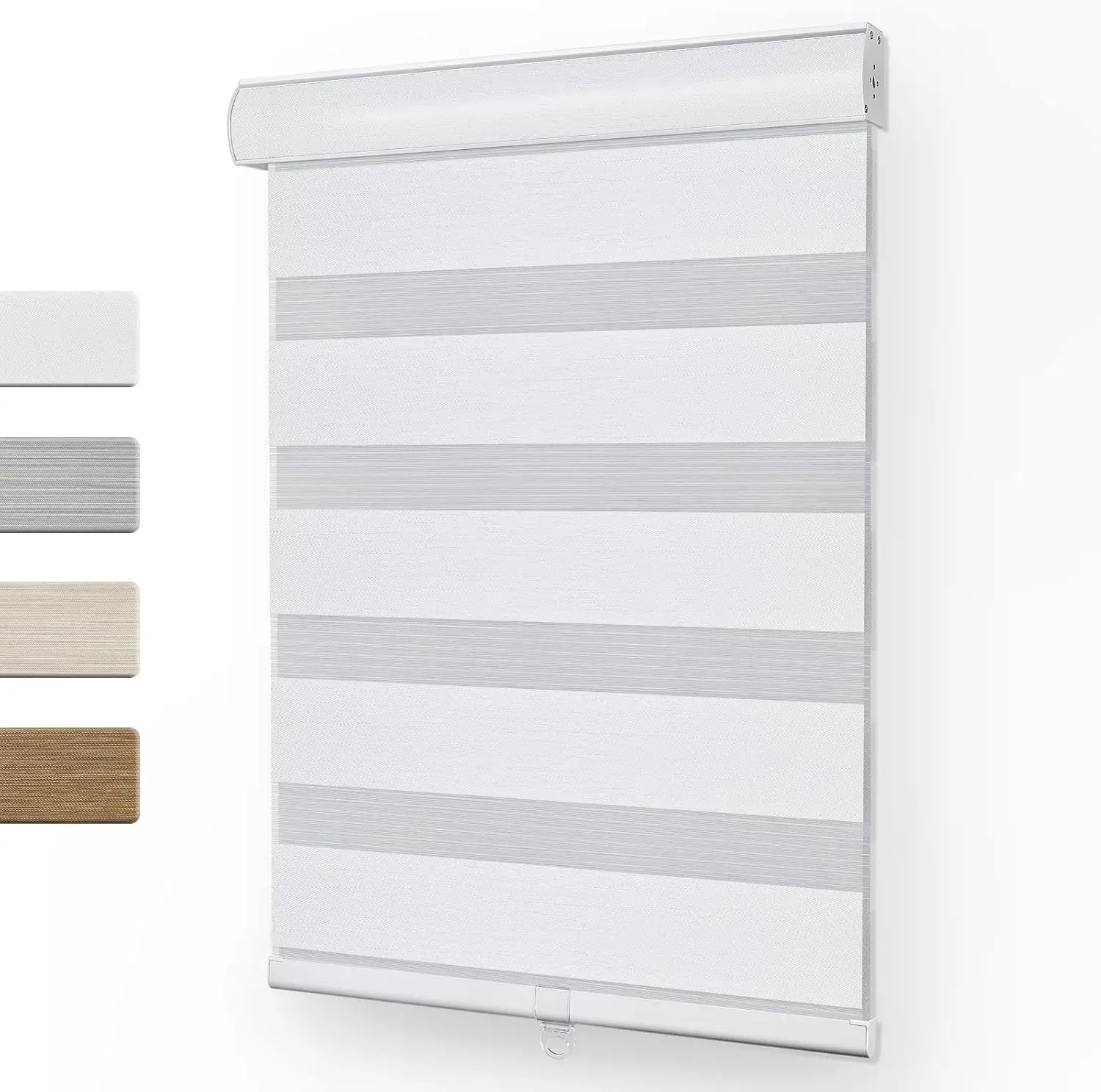 

2025 Hot Selling Dual Layer Room Darkening Privacy Protection Child Safety Spring Cordless Zebra Blinds For Window