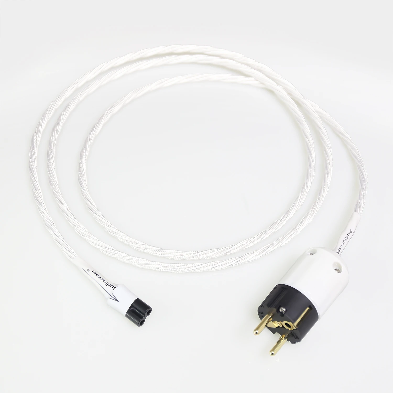 Audiocrast HIFI 7N OCC Audiofilski Kabel Zasilający EU/US z Pozłacanymi Złączami i Złączem w Kształcie Litery 8 — zdjęcie produktu 6