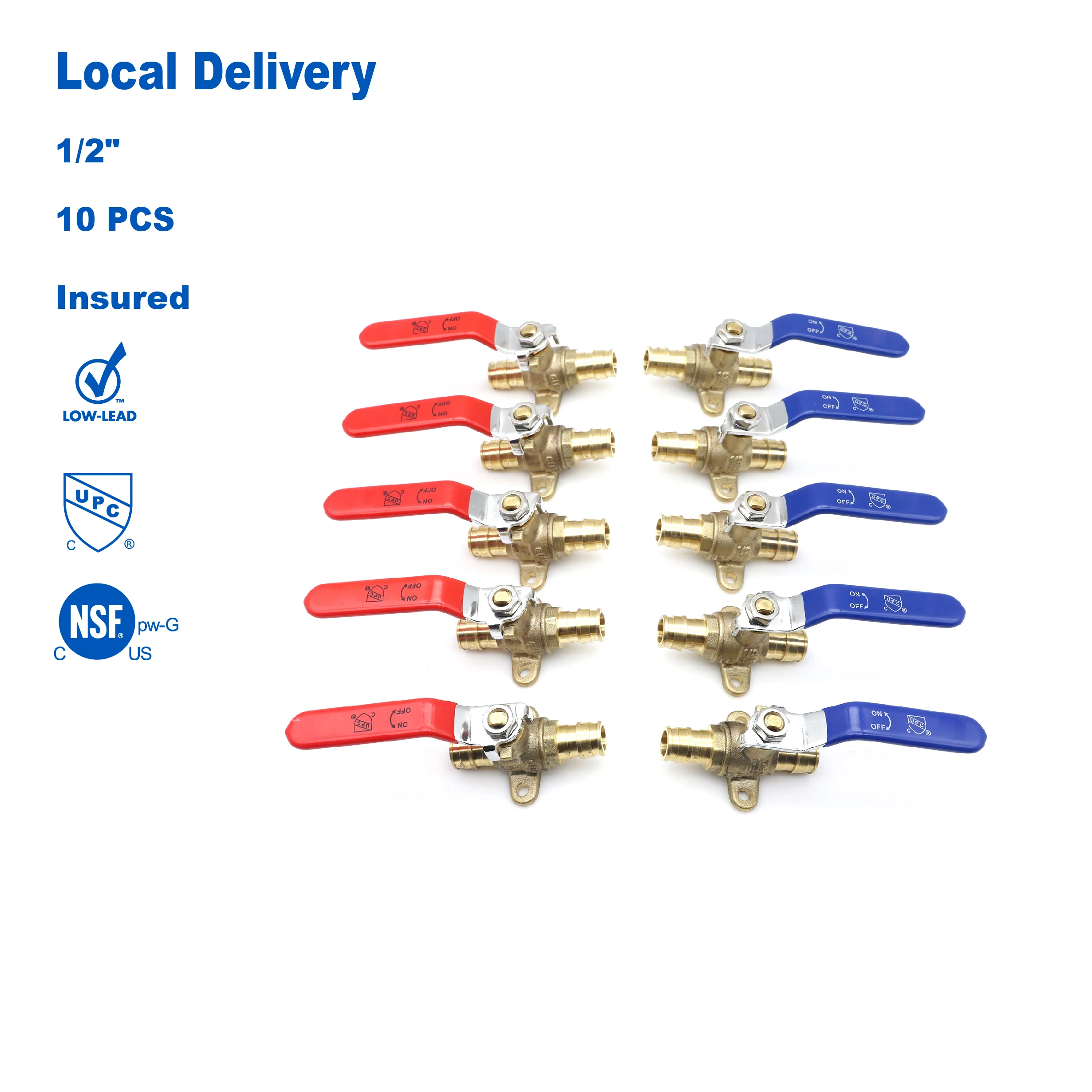 

KING SMART F1960/WISBO/PEX A EXPANSION 1/2" PEX A Ball Valve with Drop-Ear; for Hot and Cold Water System; 10Pcs/Case; 80285