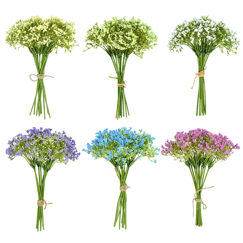 

12pcs/bunch 32cm Baby Breath Artificial Flower DIY Platic Gypsophila Wedding Baby Shower Birthday Party Decoration Accessories