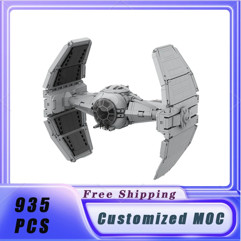 

Space War MOC V1 Interstellar Fighter Jet Building Blocks Assemble Model Display Collection Children's Toys Gifts