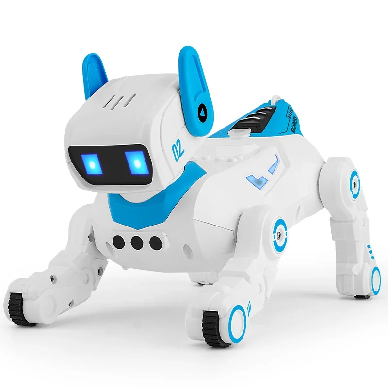 Robot Dog RC Smart Robots Toy Puppy 2.4G 4Wd Remote Control Stunt Mechanical Dog with Light Sound Electric Toys Christmas Gifts