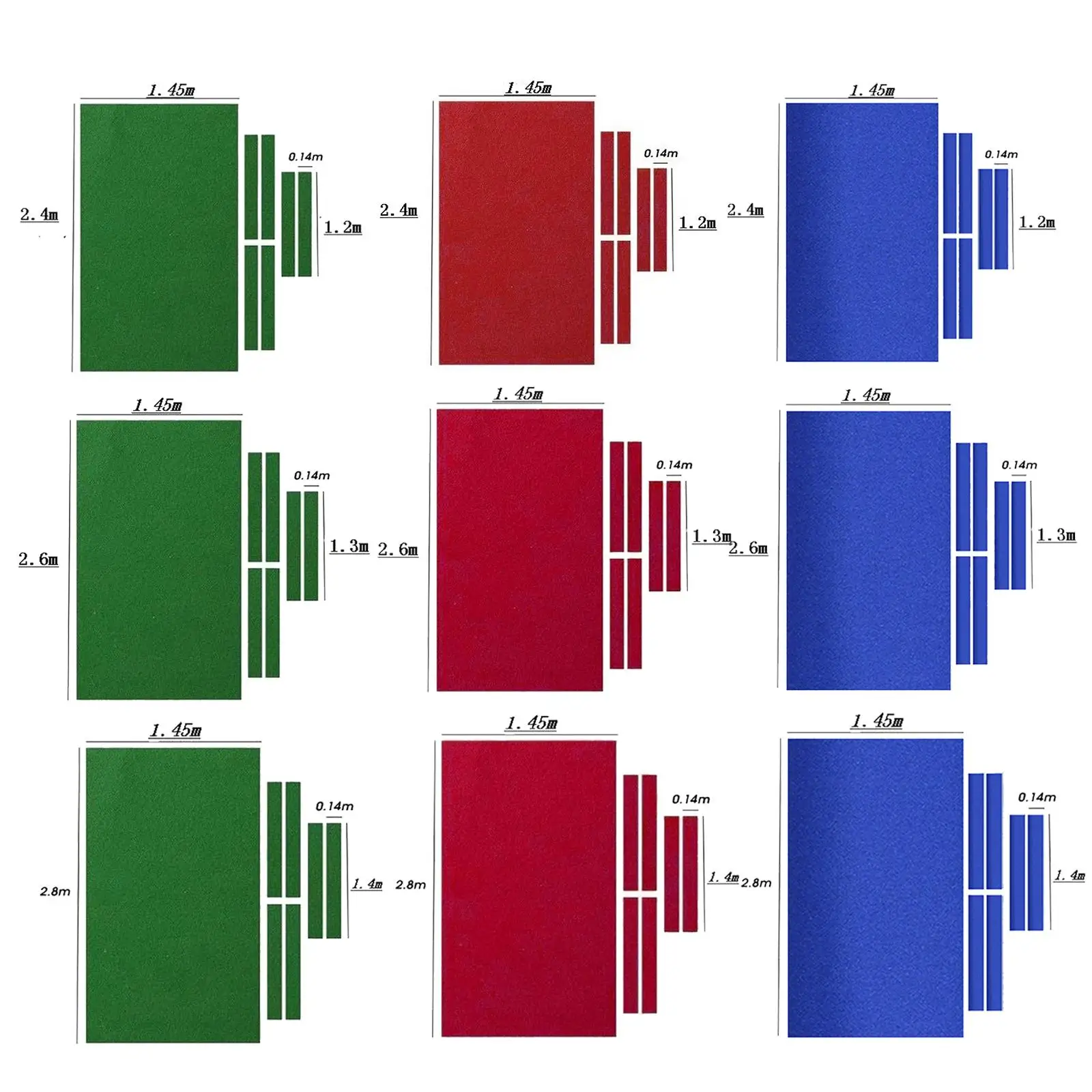 Billard-Pool-Tischdecke mit Kissenstreifen, Snooker-Tuch, Filz, Innen-Pool-Tischdecke für Bars