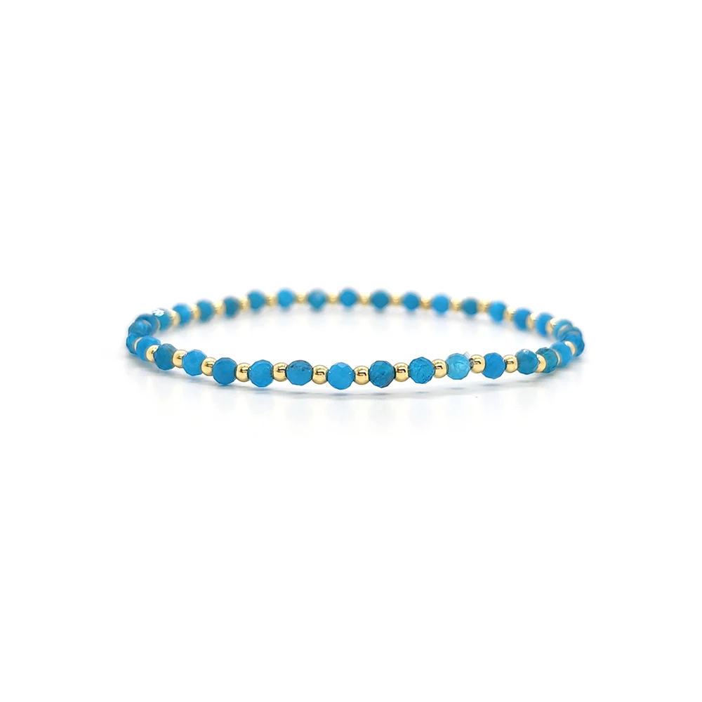 Vlen Boho-Perlenarmband für Damen, bunte Stretch-Armbänder aus Naturstein, trendige Mode, zierlicher Schmuck, Sommer, Strandurlaub – Detail 10