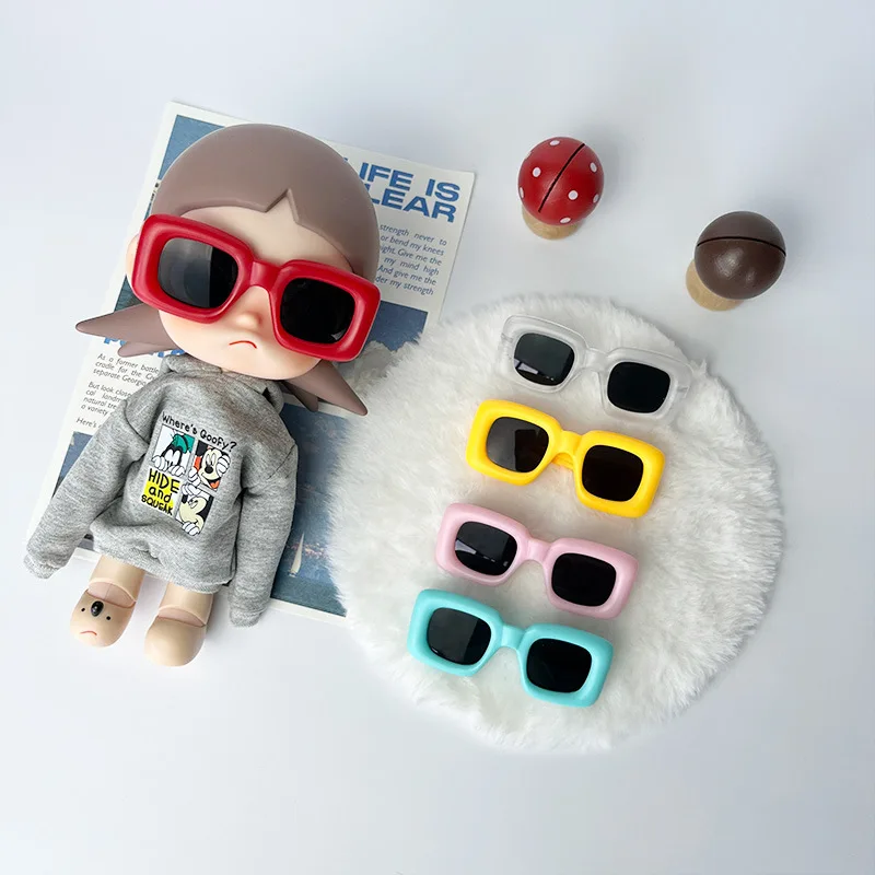Zsiga Baby Clothes 8cm Glasses Sunglasses Square Frame Clothes Clothing Dress up Accessories Replacement Set - Detail 1