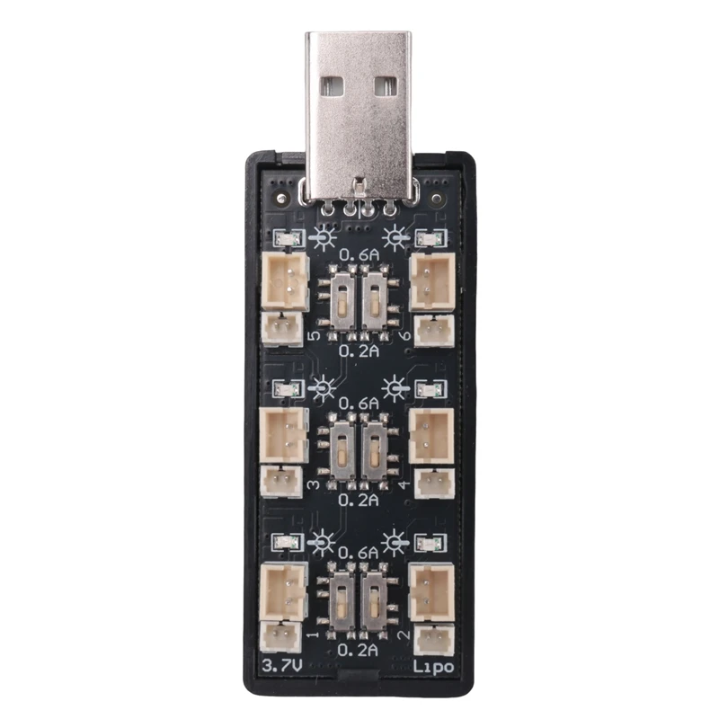 1S يبو بطارية شاحن يو اس بي 3.7 فولت/4.20 فولت 6 قناة 1S يبو شاحن مايكرو-JST 1.25 JST-PH 2.0 MCX MCPX موصلات-PZZW