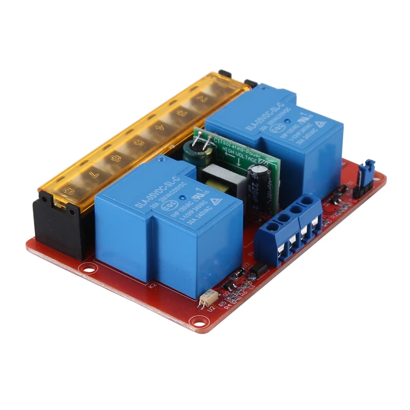 1 Pcs 2 Channel Relay Module 30A High-Low Level Trigger Control Relay Module Relay Switch Board