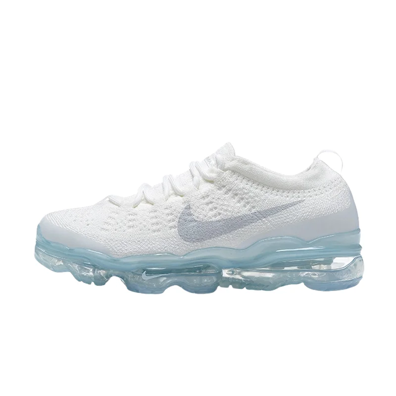 Nike Vapormax Flyknit Non Slip, Durable, Cushioned, Rebound, Breathable, Lightweight, Unisex Running Shoes in White and Black