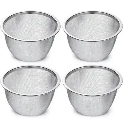 

4Pcs Stainless Steel Mesh Tea Infuser Strainer Fine Filter for Teapot Loose Leaf Tea Accessories Teapot Infusers