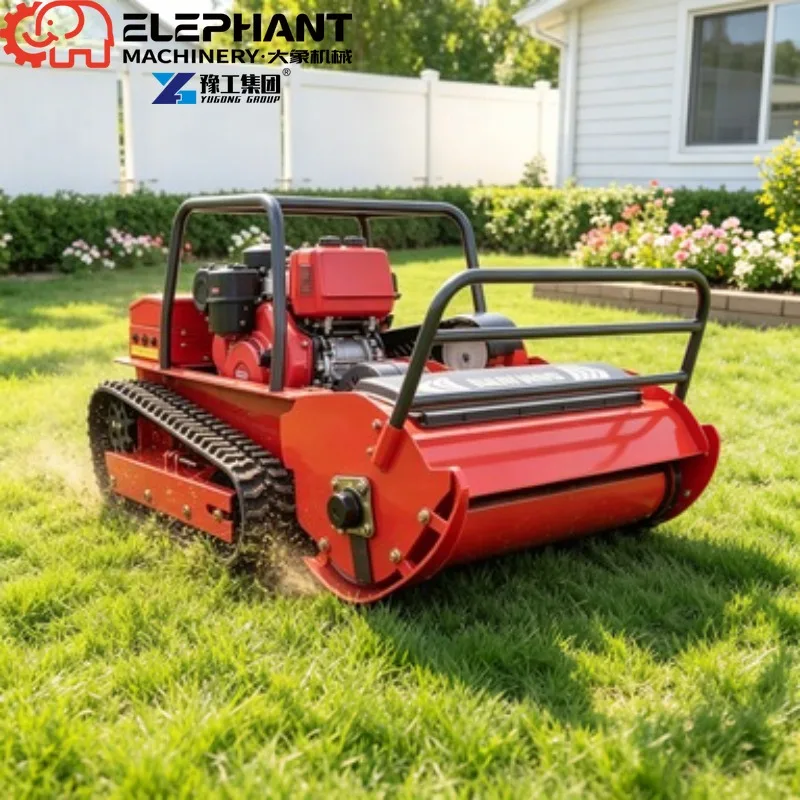 Hot New Products Crawler Zero Turn Sickle Remote Control Lawn Flail Mower For Grass Cutting