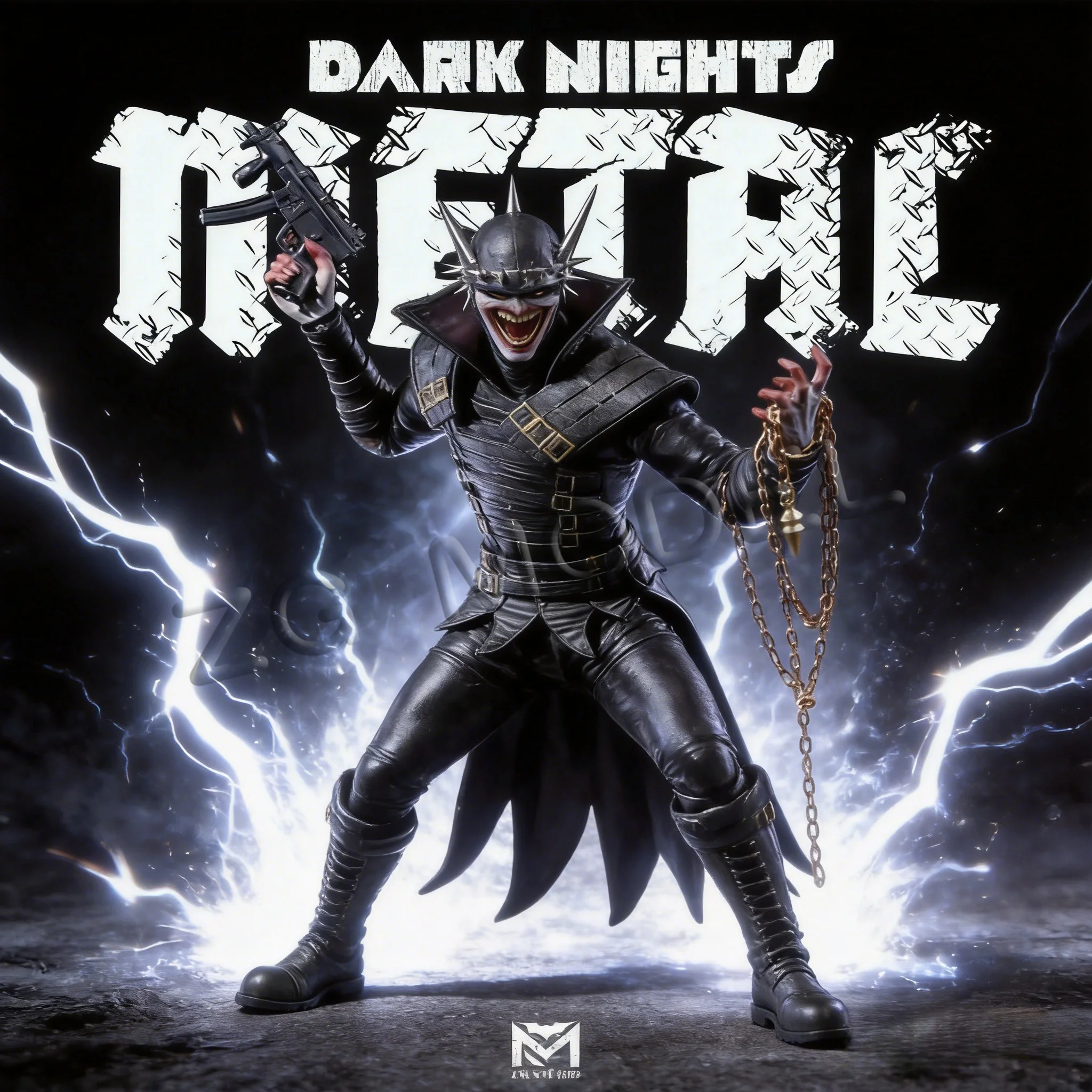 UPFIG U-P-Finegures (LPZZ) Фигурка Бэтмена, который смеется, из серии Dark Nights: Metal, масштаб 1/12, модель игрушки-фигурки Бэтмена, подарок