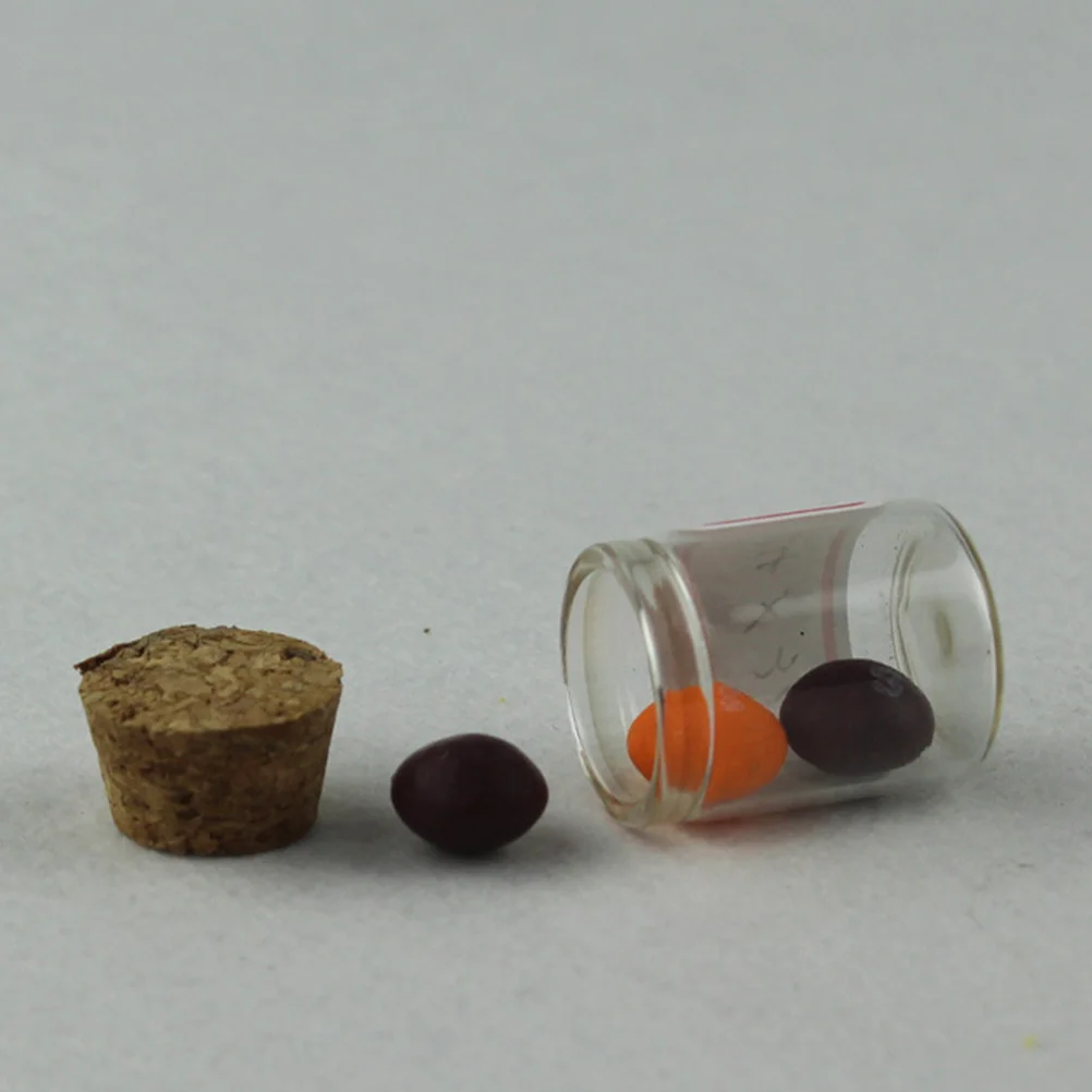 

12 Pcs Wishing Transparent Small Bottles for Liquids Corked Glass with Lids