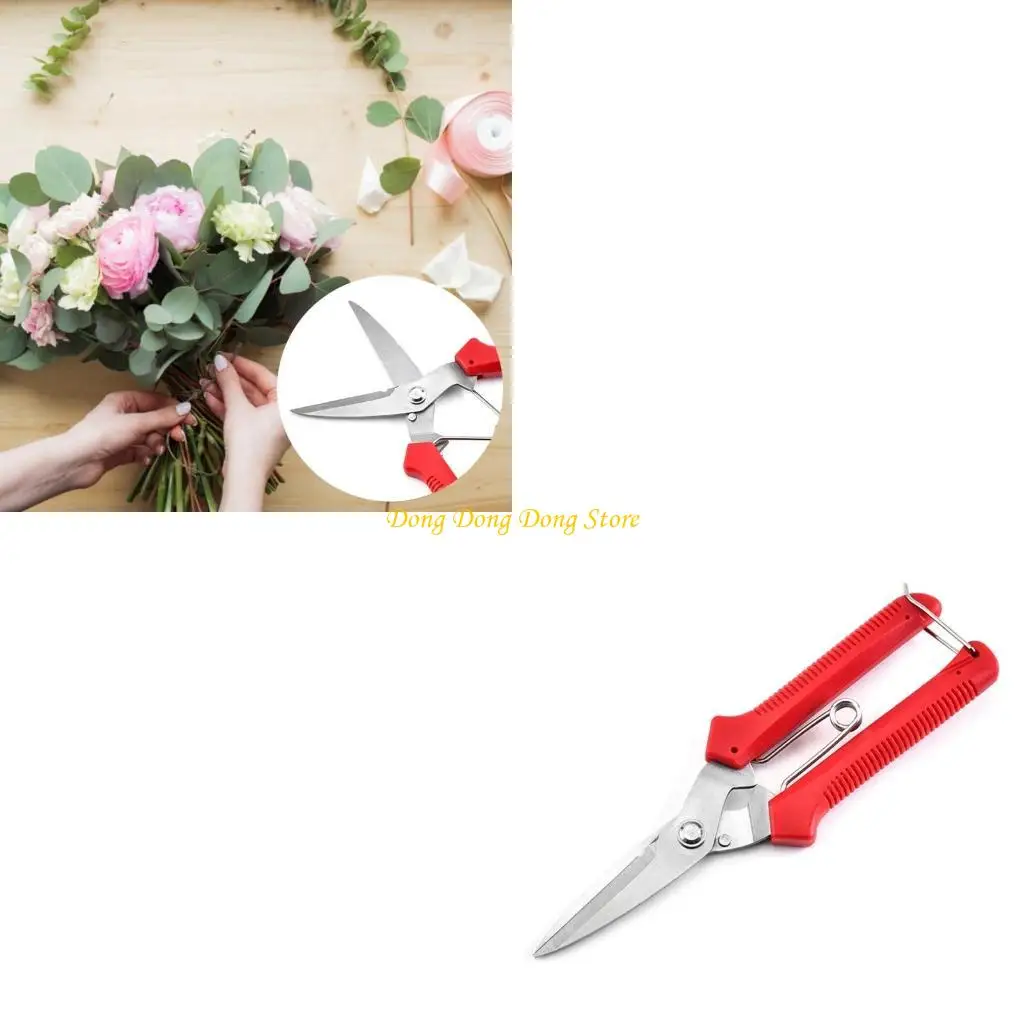 

Garden Straight Stainless Steel Pruner Pruning Shears Clippers Snips Bonsai Plant Trimming Scissors Straight Blade