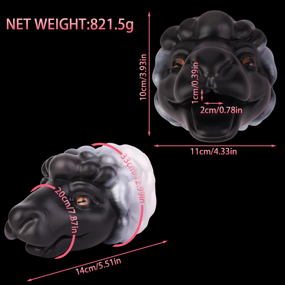 SHAZ رأس الأغنام الأسود لطيف الحيوان الاستمناء ذكر القضيب محفز المهبل الحقيقي جيب كس الضارب لعبة الجنس للرجال Bolwjob 18 + #2